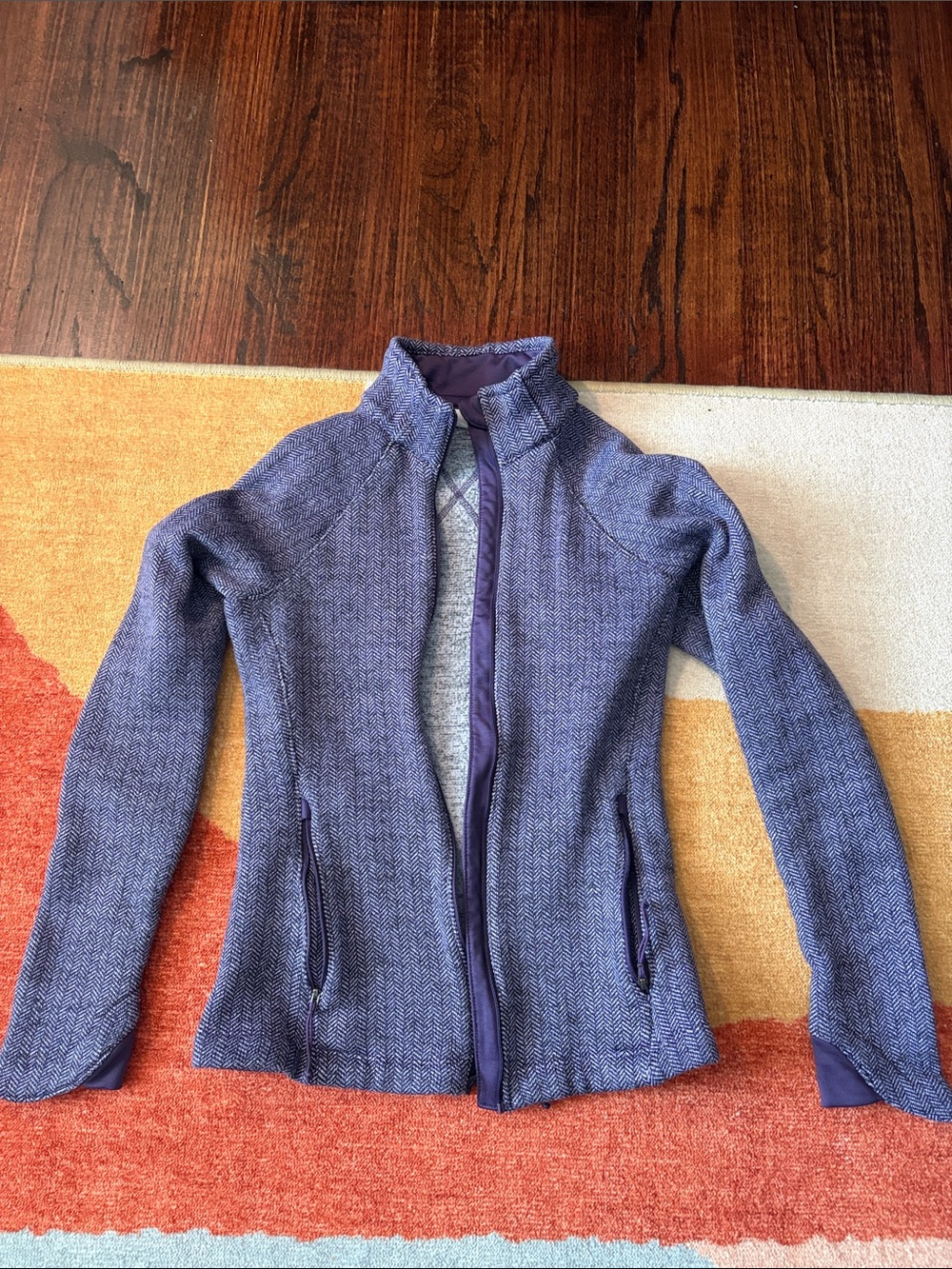 Columbia Heathered Purple Fleece-Lined Jacket
